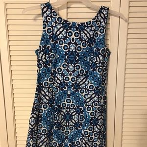 Blue pattern dress